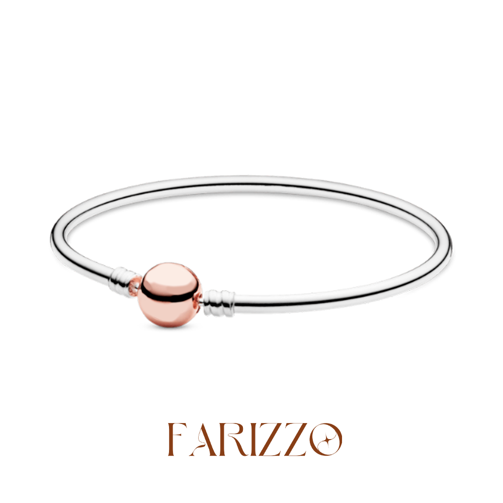 Pulseira Rígido com Fecho em Ouro Rosé