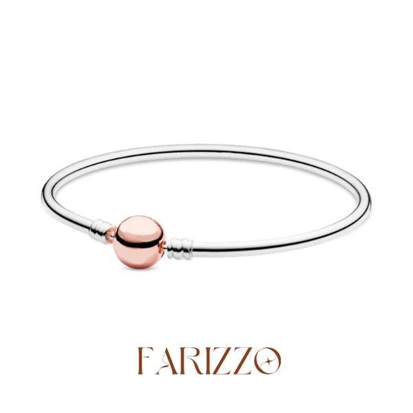 Pulseira Rígido com Fecho em Ouro Rosé